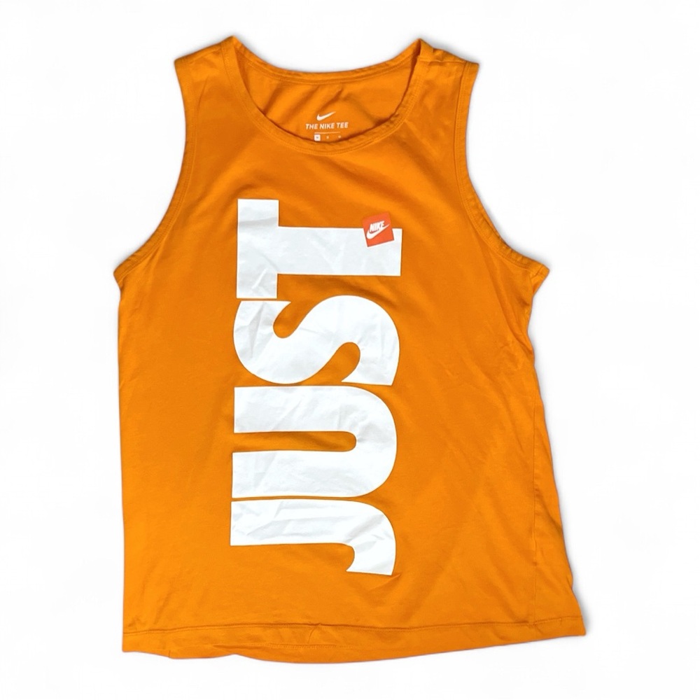 Nike Sportswear Tank Top Orange Just Do It. Men’s Medium All Cotton NWOT